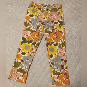 Jules & Leopold Yellow Floral Pants